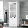 Hoher Barschrank mit Weinflaschenaufbewahrung und Gläserhalter, 70 Inches hoch