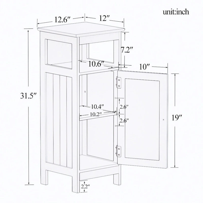 Bathroom single door cabinet