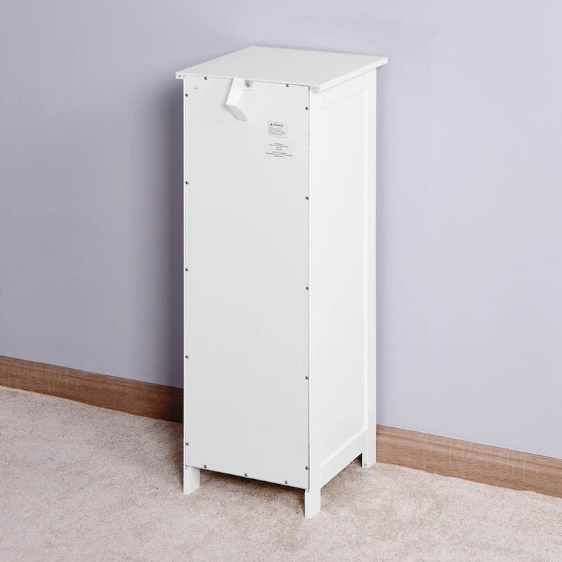 Mobile contenitore bianco indipendente per bagno con cassetti - 11.8L x 11.8W x 32.3H