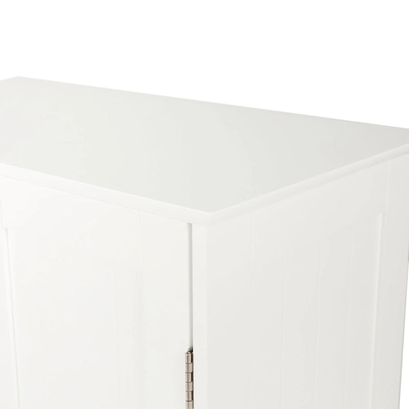 Witte houten badkamerkast met 4 laden en 1 deur - 32.68 H x 22.05 W x 11.81 D