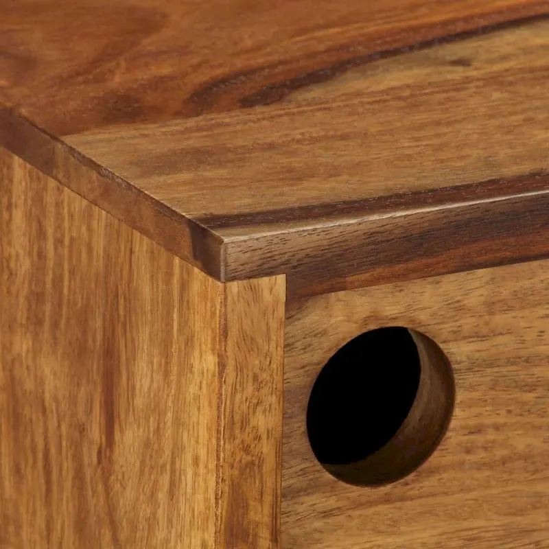 Sideboard aus massivem Sheeshamholz mit zwei Schiebetüren, 46.5 Inches breit