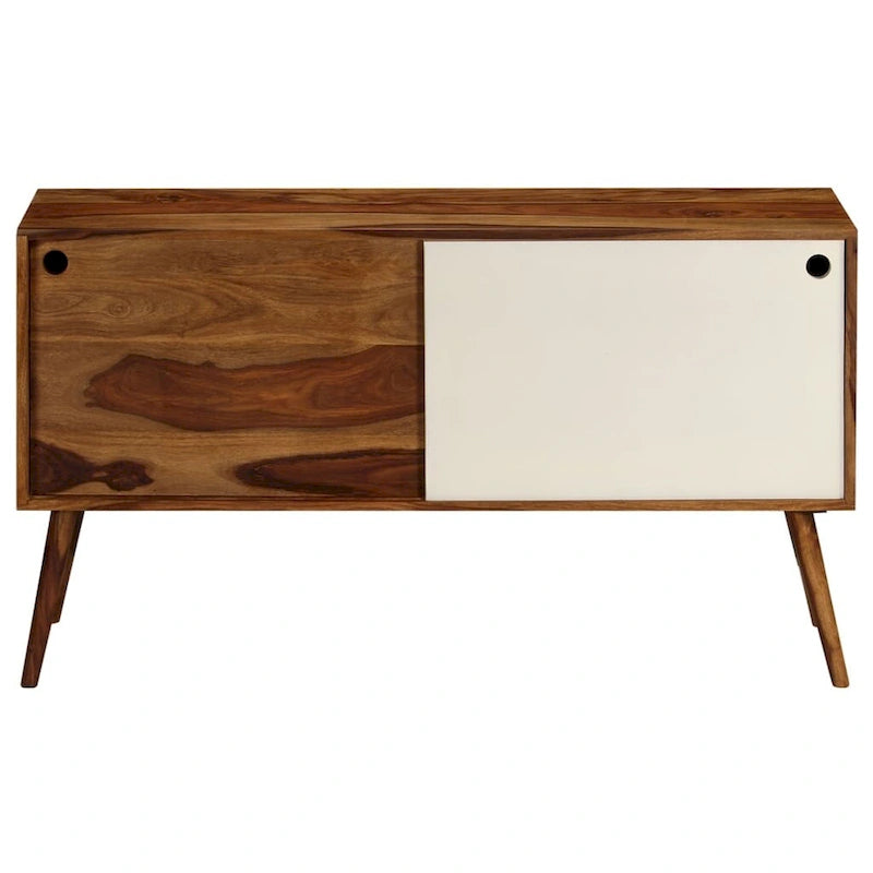 Sideboard aus massivem Sheeshamholz mit zwei Schiebetüren, 46.5 Inches breit
