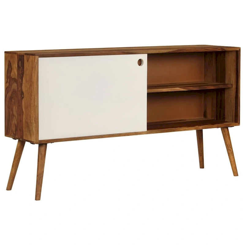 Sideboard aus massivem Sheeshamholz mit zwei Schiebetüren, 46.5 Inches breit