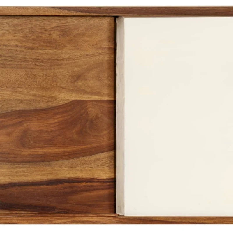 Sideboard aus massivem Sheeshamholz mit zwei Schiebetüren, 46.5 Inches breit