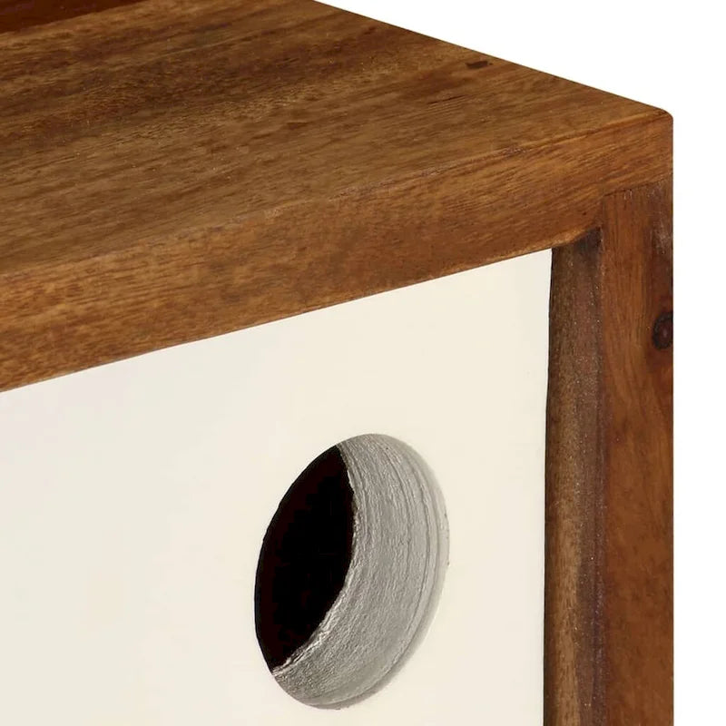 Sideboard aus massivem Sheeshamholz mit zwei Schiebetüren, 46.5 Inches breit