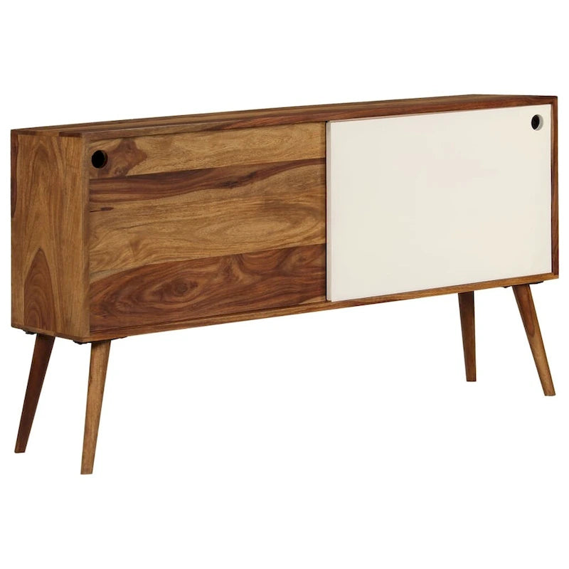 Sideboard aus massivem Sheeshamholz mit zwei Schiebetüren, 46.5 Inches breit