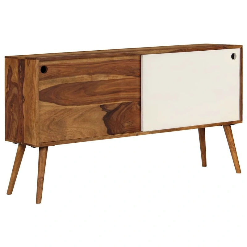 Sideboard aus massivem Sheeshamholz mit zwei Schiebetüren, 46.5 Inches breit