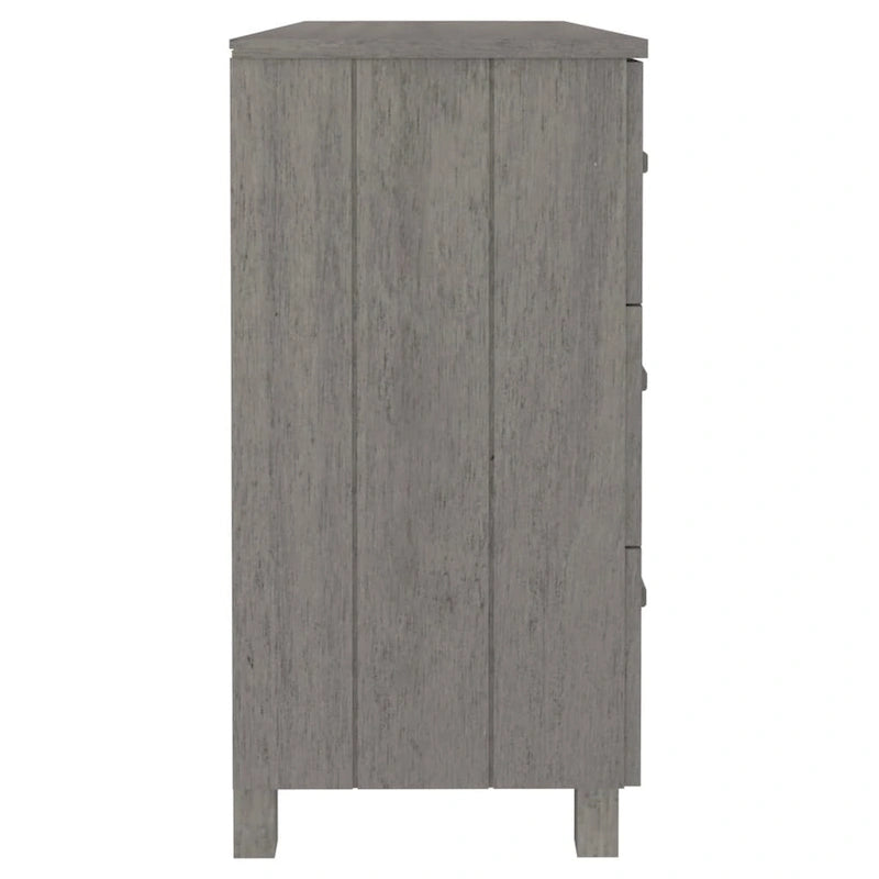 Sideboard aus massivem Kiefernholz mit sechs Schubladen und Holzgriffen, 44.5 Inches breit