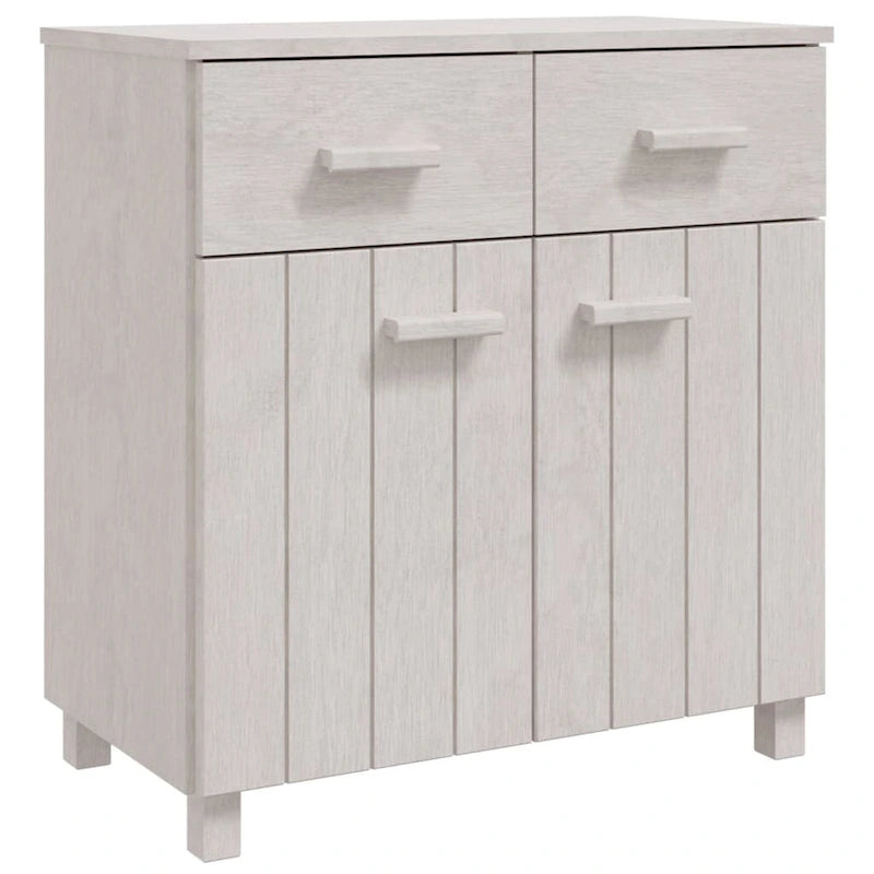 Buffet en pin massif avec deux portes et deux tiroirs, 31.1 pouces de large