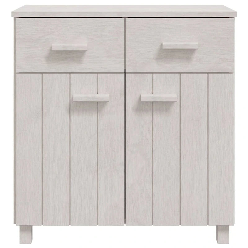 Buffet en pin massif avec deux portes et deux tiroirs, 31.1 pouces de large