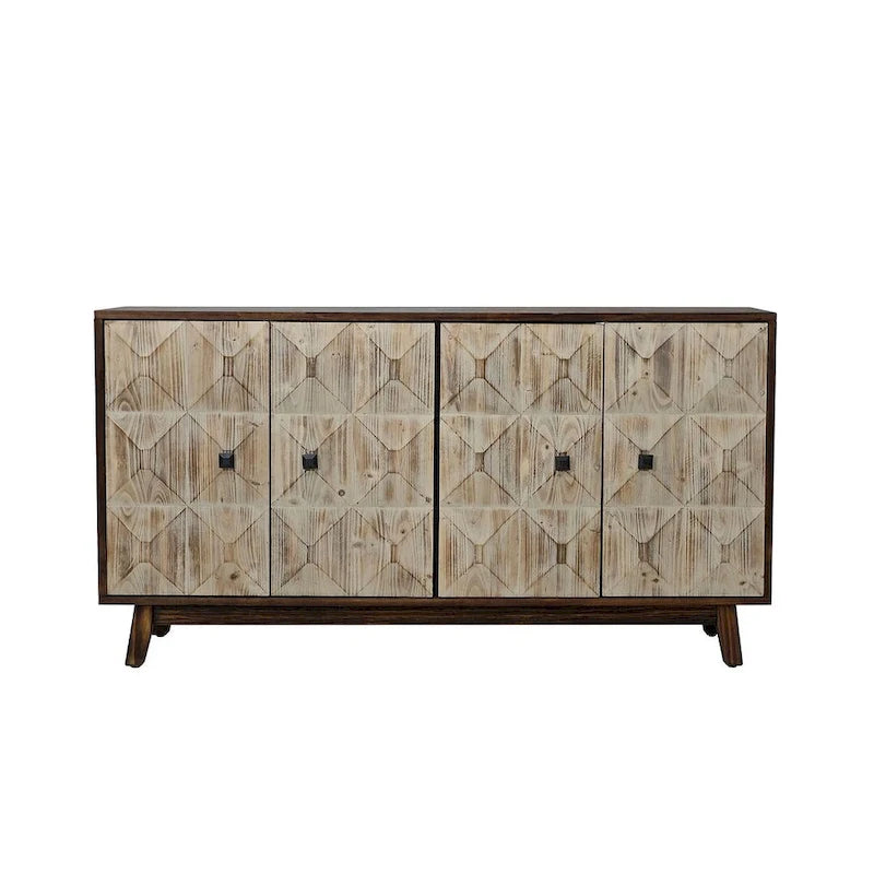 59.84 Gabinete de almacenamiento independiente vintage con 4 puertas