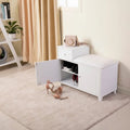 Weiße Schuhbank aus Holz, Hocker und Schrank mit Schublade – 31.50*13.78*23.62