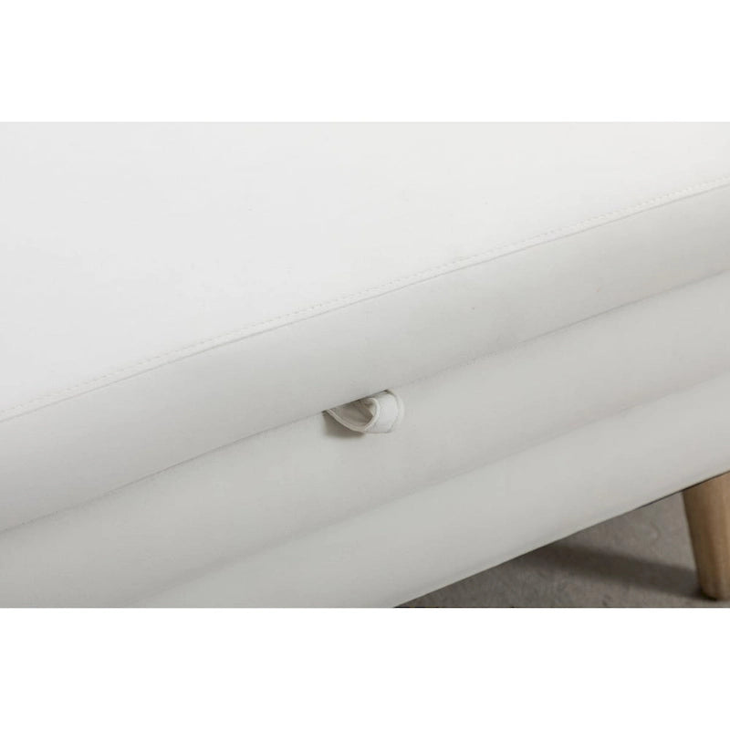 Banc de rangement en velours pour la chambre, avec pieds en bois, pour le salon ou la chambre, intérieur