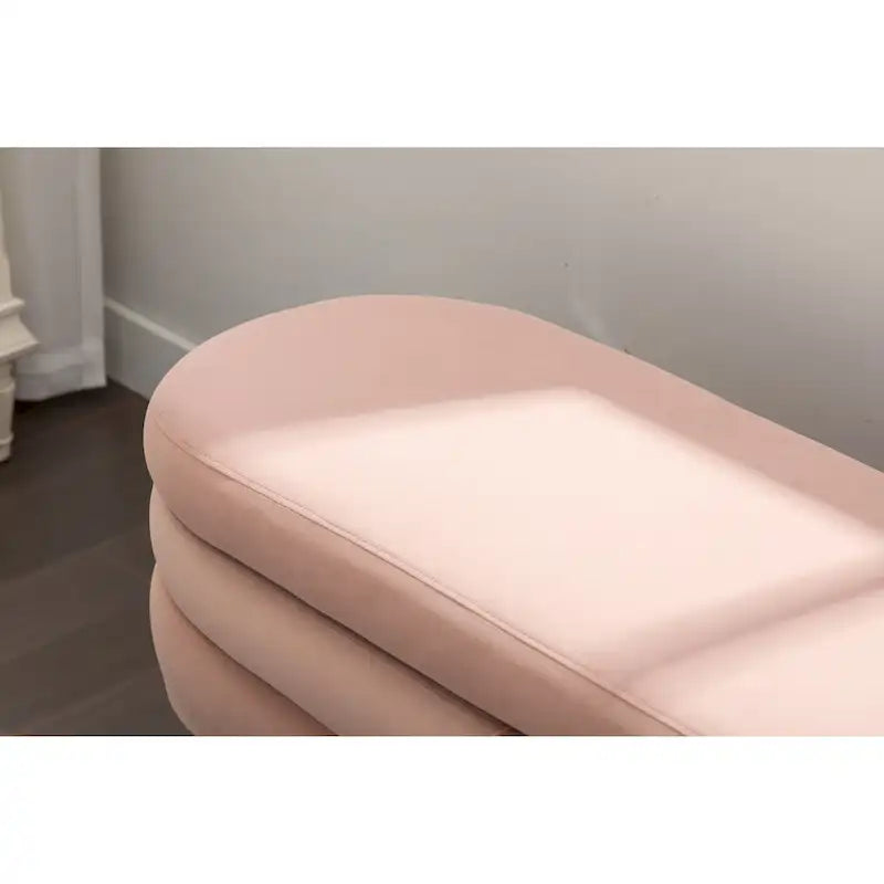 Banc de rangement en velours pour la chambre, avec pieds en bois, pour le salon ou la chambre, intérieur
