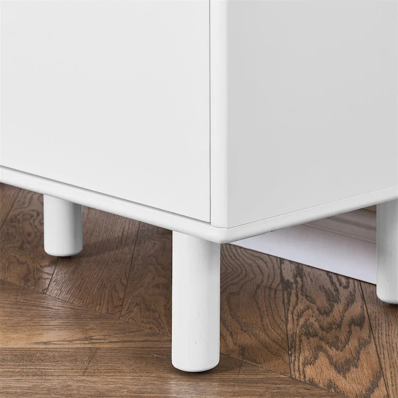 Moderner Holz-Sideboardschrank mit runden Beinen und Ablage – N/A