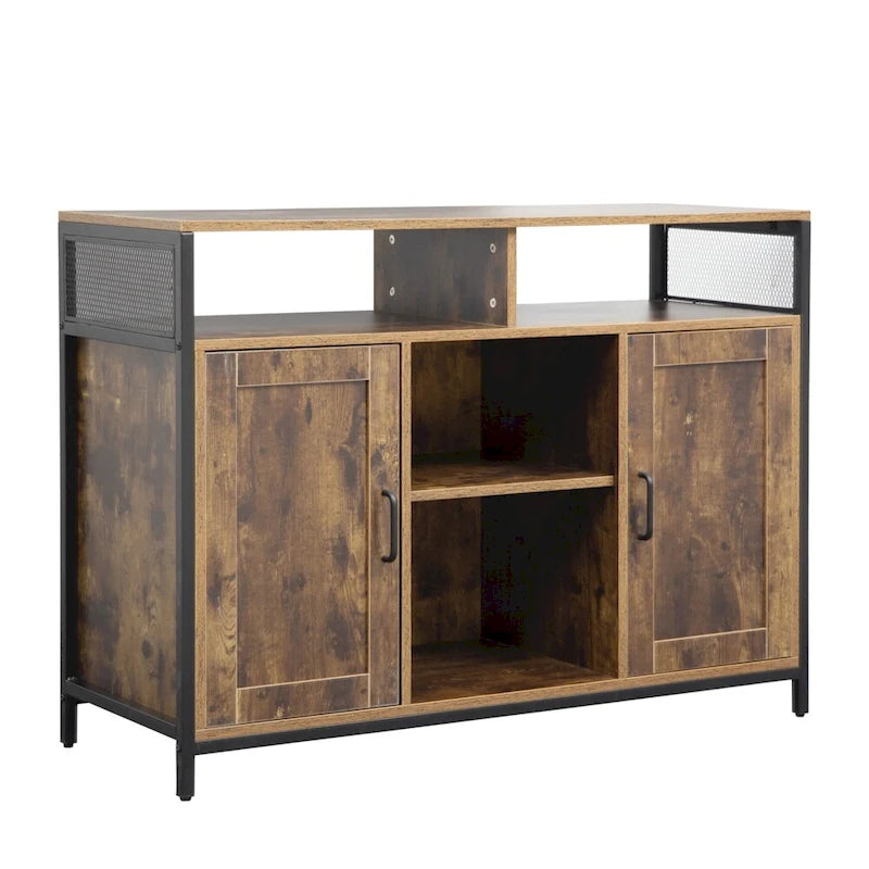 Sideboard mit offenen Fächern und Kippschutz-Set – N/A