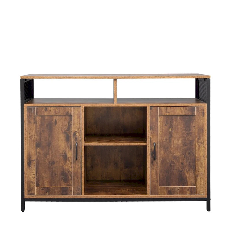 Sideboard mit offenen Fächern und Kippschutz-Set – N/A