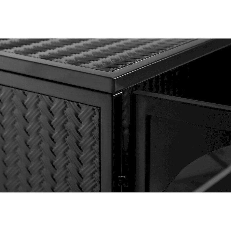 27.56Glass Doors Modern Two-door Wall Cabinet with Featuring Three-tier Storage for Entryway,with Characteristic Woven Pattern