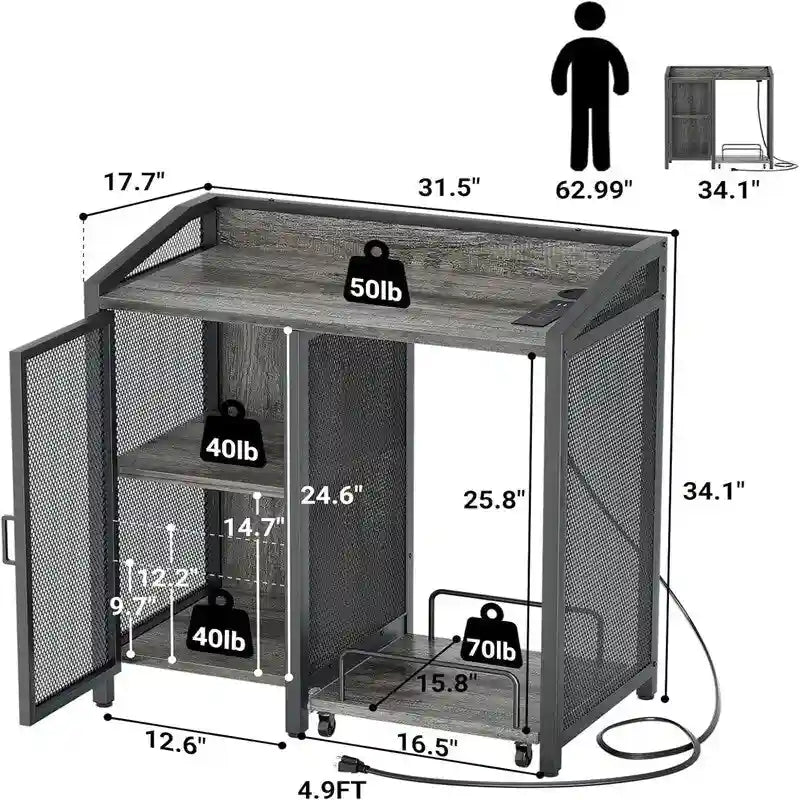 Classeurs de bureau pour bureau à domicile – 16.5P x 31.5L x 34H