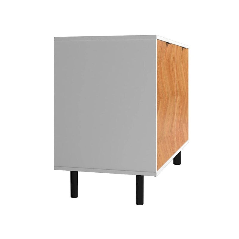 Mid-Century-Akzentschrank mit Türen mit Soft-Close-Funktion und Metallbeinen