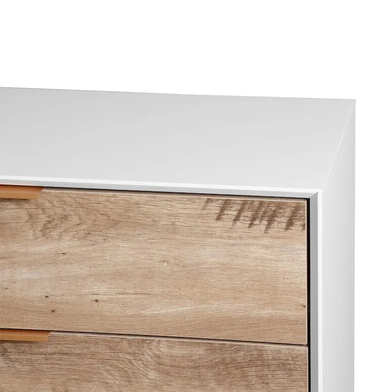 Cómoda alta de madera con 4 cajones