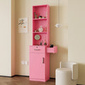 Armoire de rangement haute avec tiroir et supports pour sèche-cheveux, hauteur de 70.87 pouces