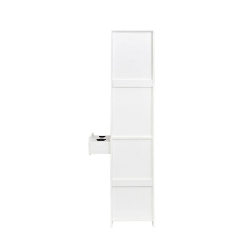 Armoire de rangement haute avec tiroir et supports pour sèche-cheveux, hauteur de 70.87 pouces