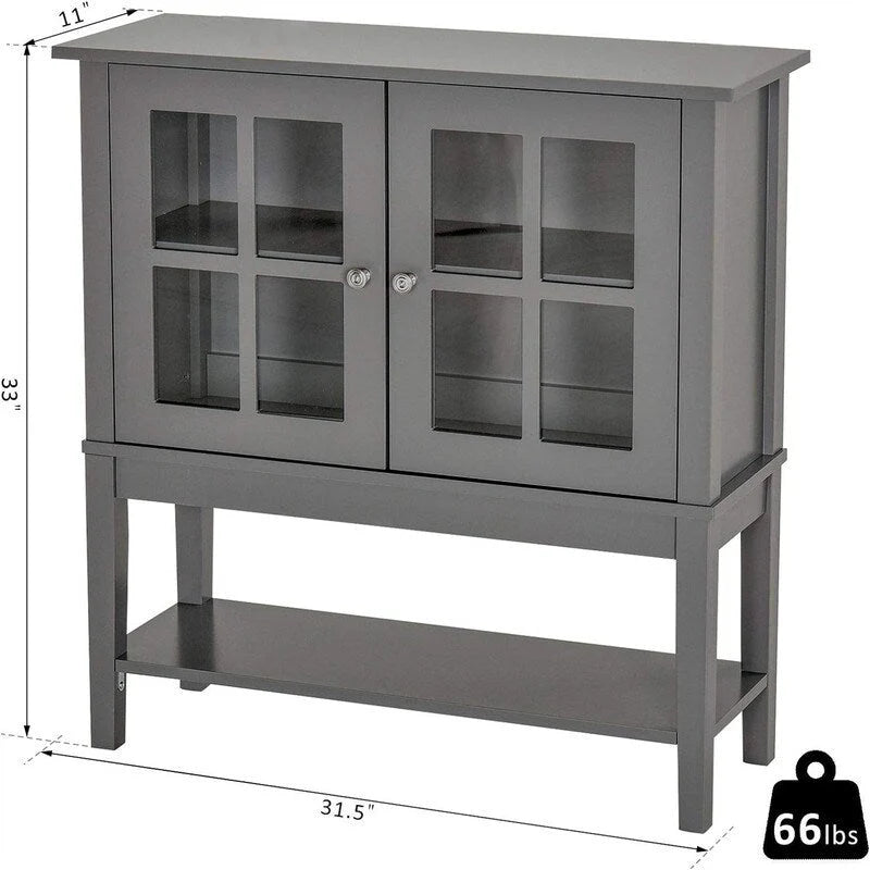 Moderner Sideboard-Buffetschrank – 31.5 L x 11'W x 33 H