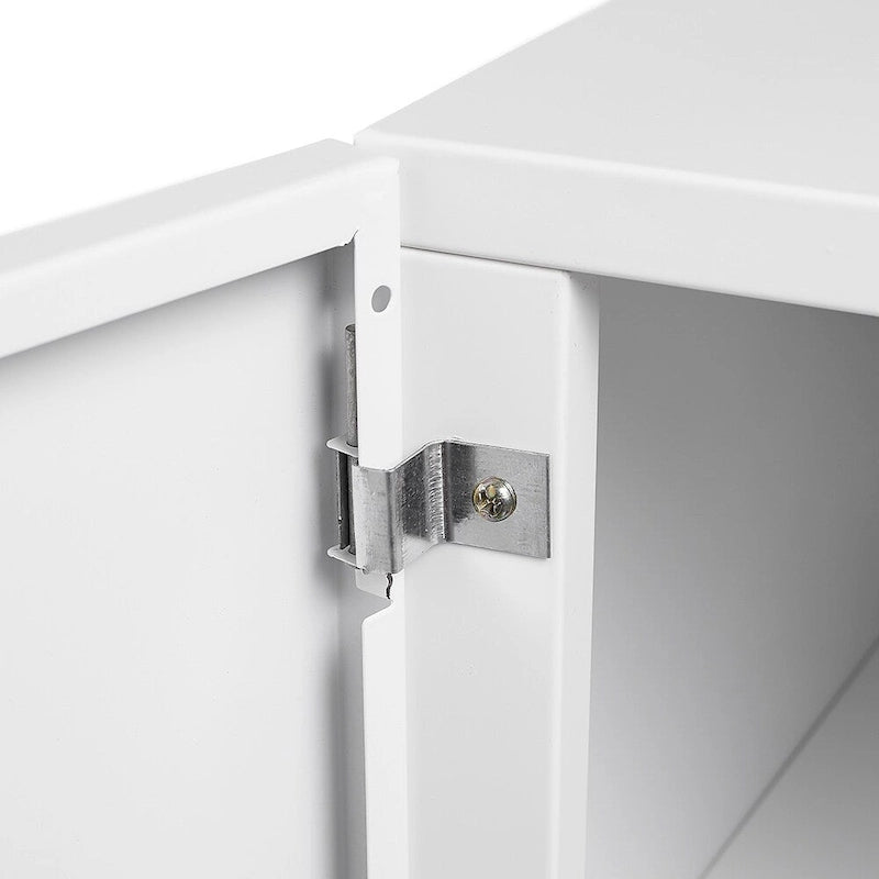 Metal Printer Stand with Storage Mobile Printer Tables for Small Spaces with Door Adjustable Shelf File Cabinet on Wheels