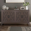 Vintage American Country Wooden Sideboard with Four Doors
