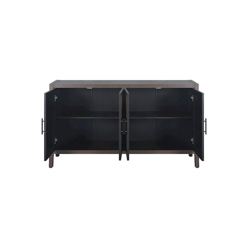 Vintage-Sideboard aus Holz im amerikanischen Landhausstil mit vier Türen