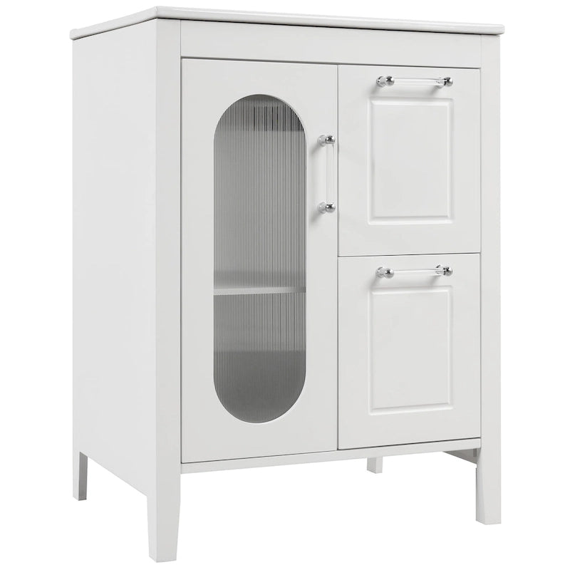 Bathroom Vanity Cabinet with Two Drawers and Door