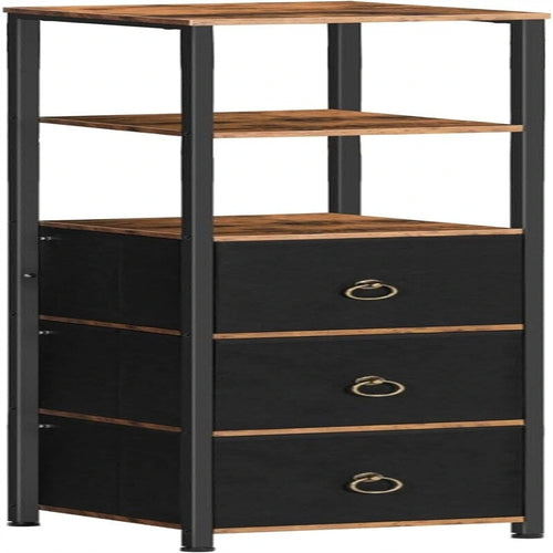 Eckregal mit 6 Ebenen und 3 Schubladen – 11.8L x 11.8W x 55.5H