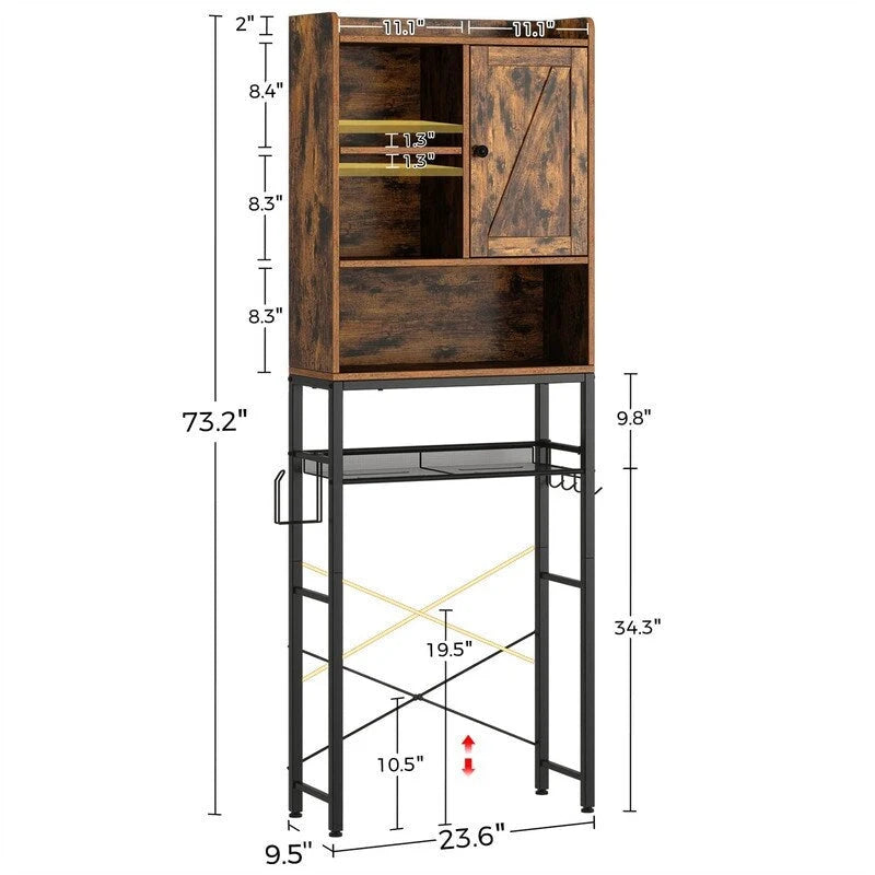 Mobile contenitore sopra il WC - 9.5D x 23.6W x 73.2H
