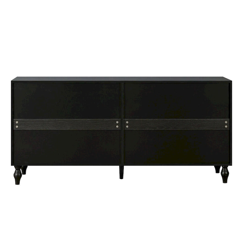 Vintage-weiße Sideboards mit großen facettierten Schnitzereien