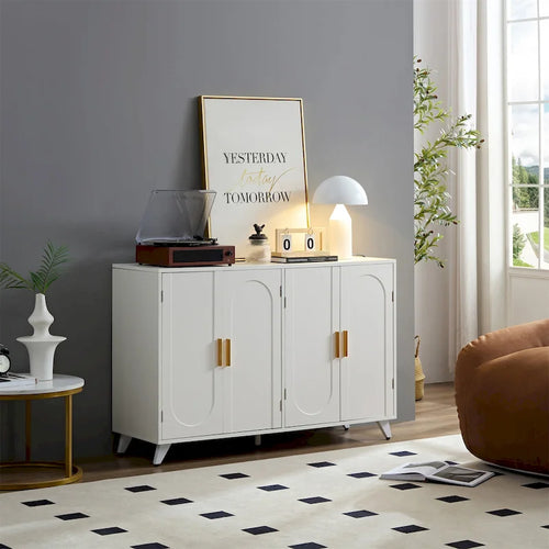 Sideboard-Buffet mit 4 Türen und verstellbaren Einlegeböden
