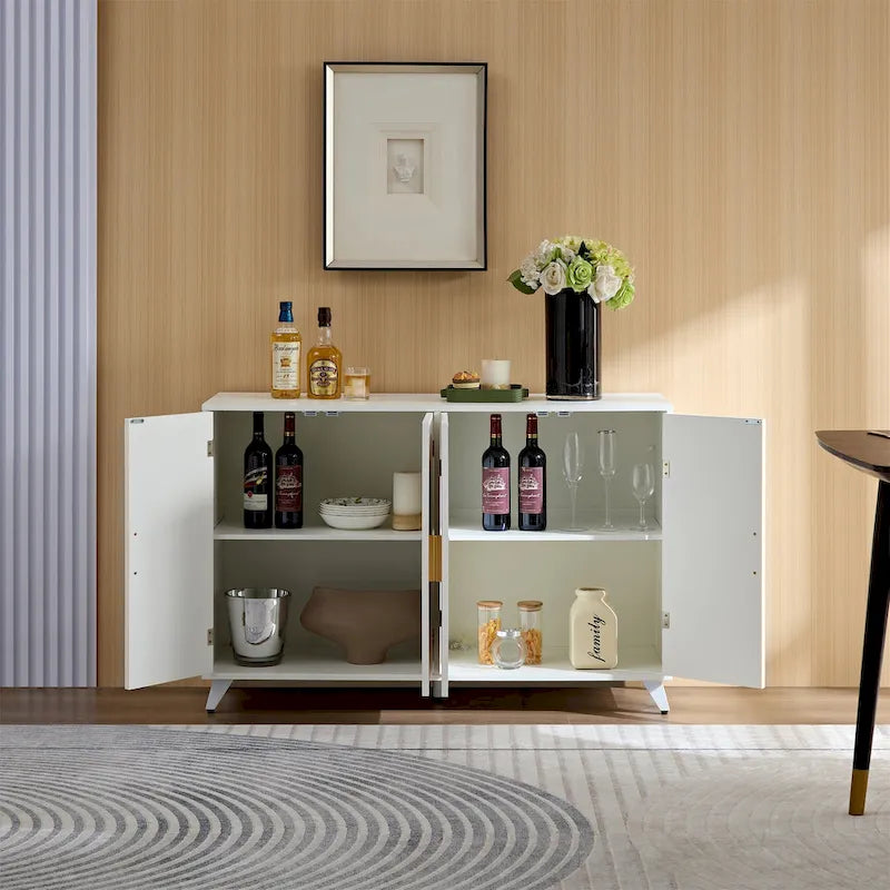 Credenza buffet a 4 ante con ripiani regolabili