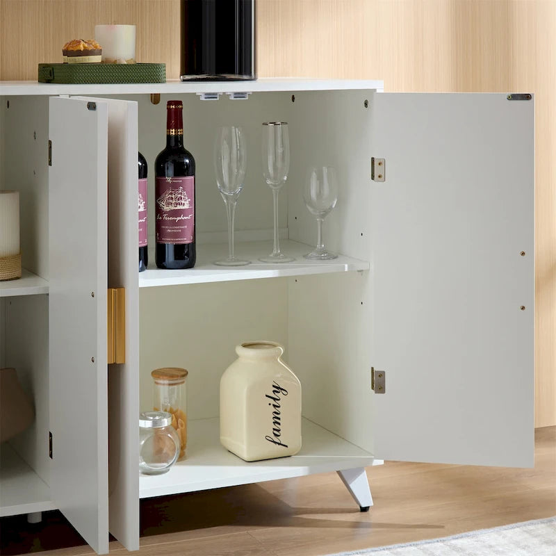 Credenza buffet a 4 ante con ripiani regolabili